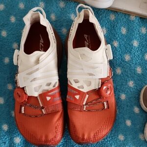 Altra White and Red Trail Running Shoes